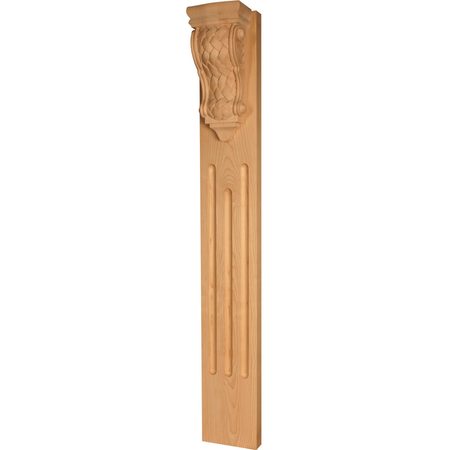OSBORNE WOOD PRODUCTS 34 1/2 x 5 x 4 1/4 Basket Weave Decorative Pilaster in Soft Maple 3514M